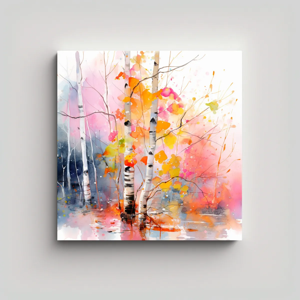 GENERICO - Cuadro Abstracto Hermoso De Árbol De Álamo 90x90 Cm