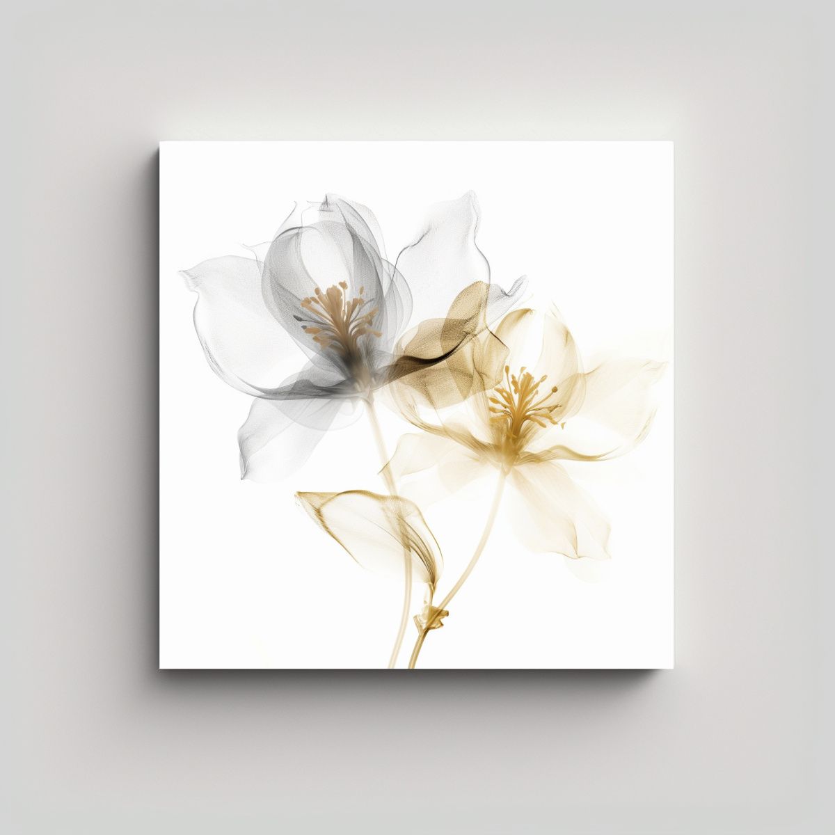 GENERICO - Vintage Etheral Transparencia Pétalos Blanco 90x90 Cm