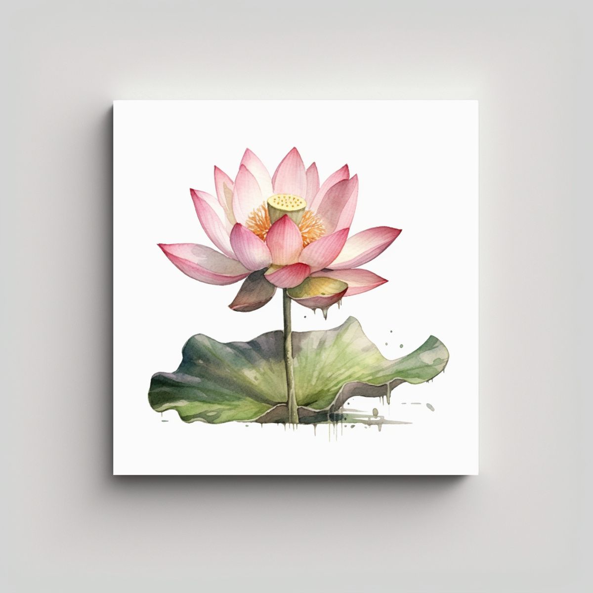 GENERICO - Cuadro Lotus En Armonía Cromática Estilo 90x90 Cm