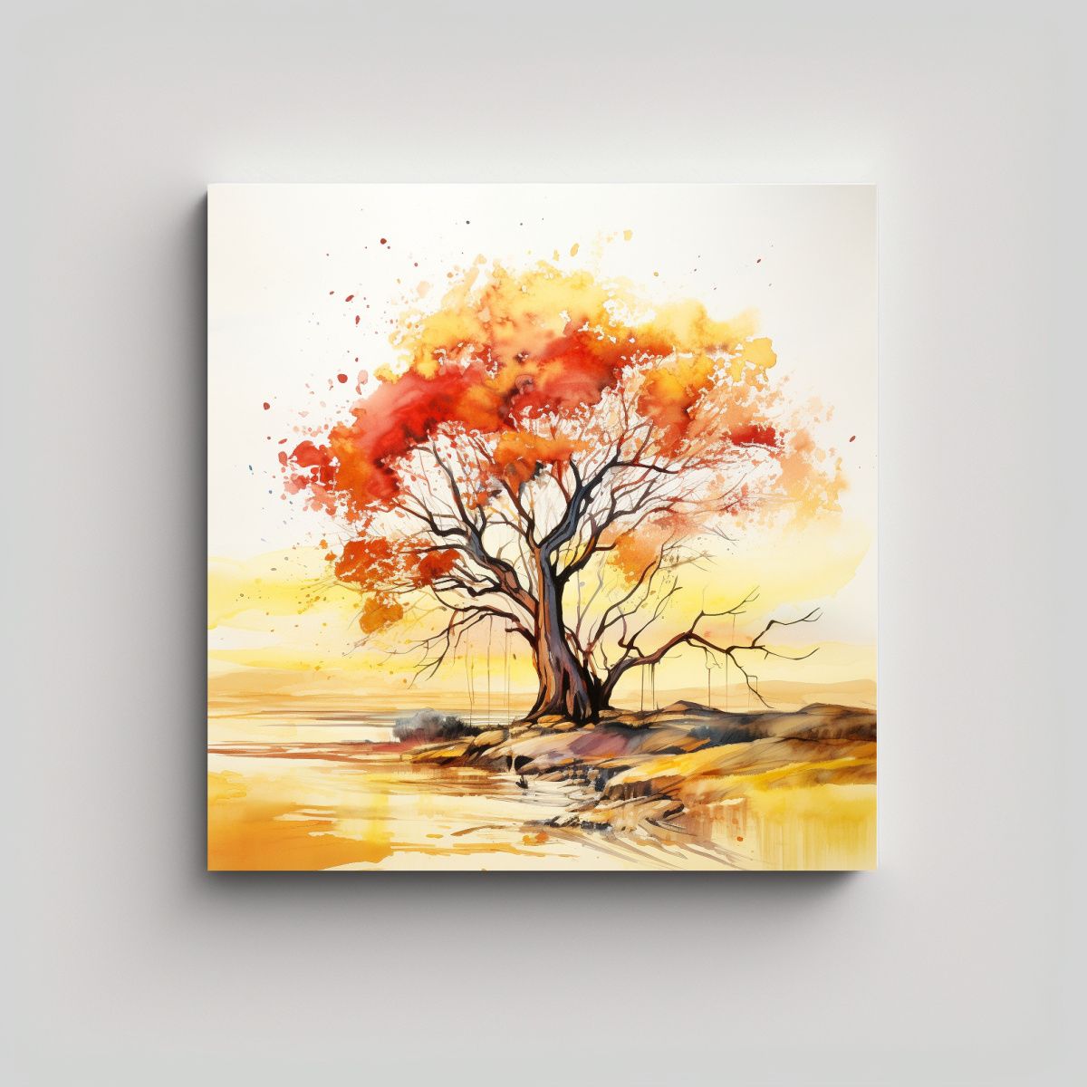 GENERICO - Pinturas Abstractas De Decoración De árboles De 70x70 Cm