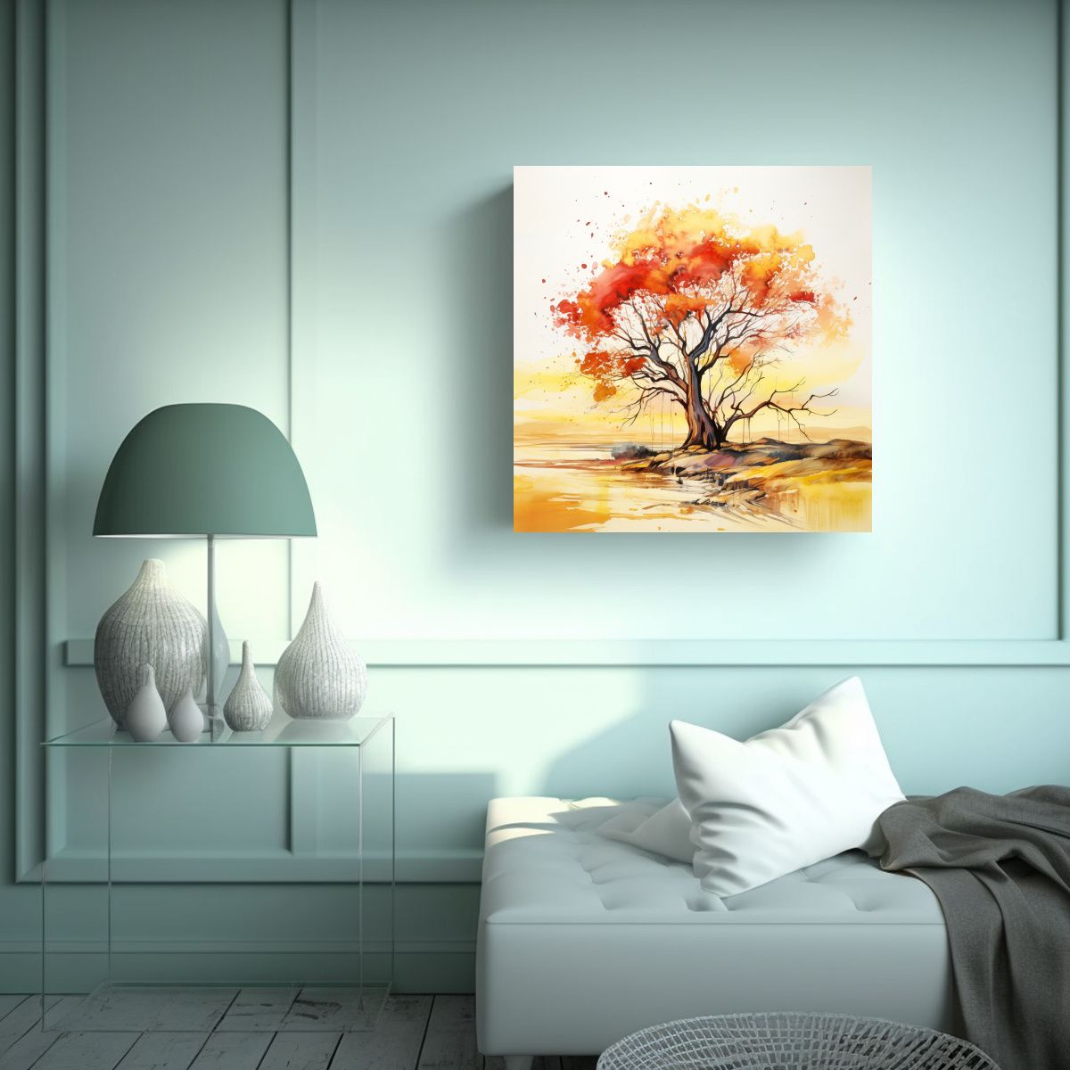 GENERICO - Pinturas Abstractas De Decoración De árboles De 70x70 Cm