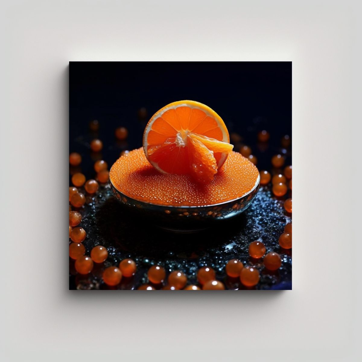 GENERICO - Lienzo Conceptual Mágico Caviar En Postre Con 90x90 Cm