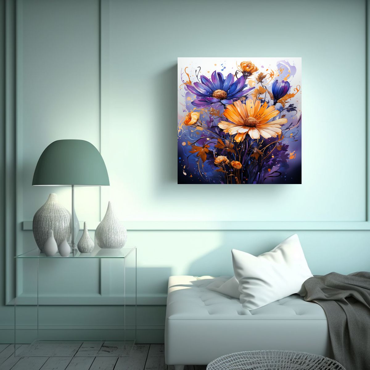 GENERICO - Pinturas De Decoración Con Atmósfera Neonoir De 80x80 Cm