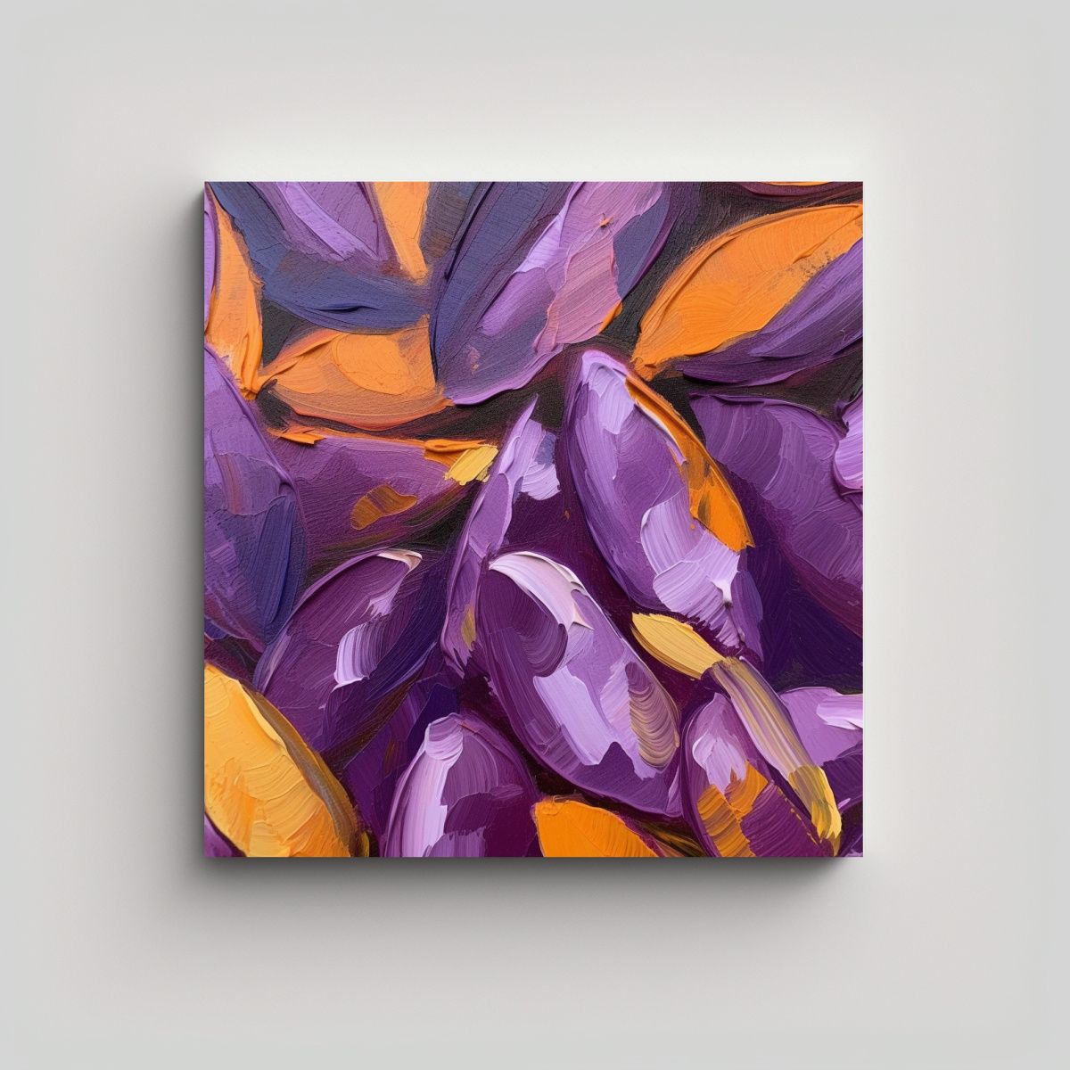 GENERICO - Lienzo Arte Morado Abstracto De Patata Dulce Por 70x70 Cm