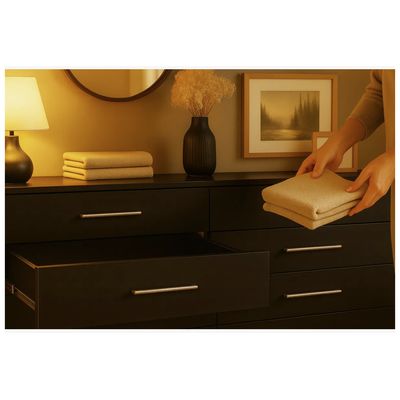 Imagen 2 del producto Comoda 6 Cajoneras Organizador aparato Diseño E.e.u.u Moderno negro…