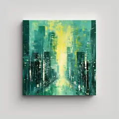 GENERICO - Cuadro Cuadro Linda Tu Visión Del Mundo En 90x90 Cm.