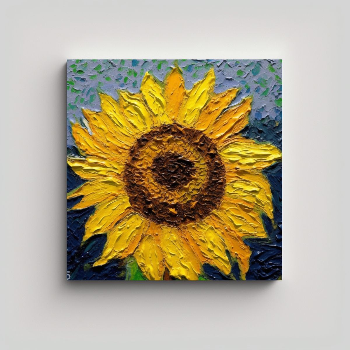 GENERICO - Pintura Sobre Lienzo De Girasoles Estilo Van Gogh 70x70 Cm