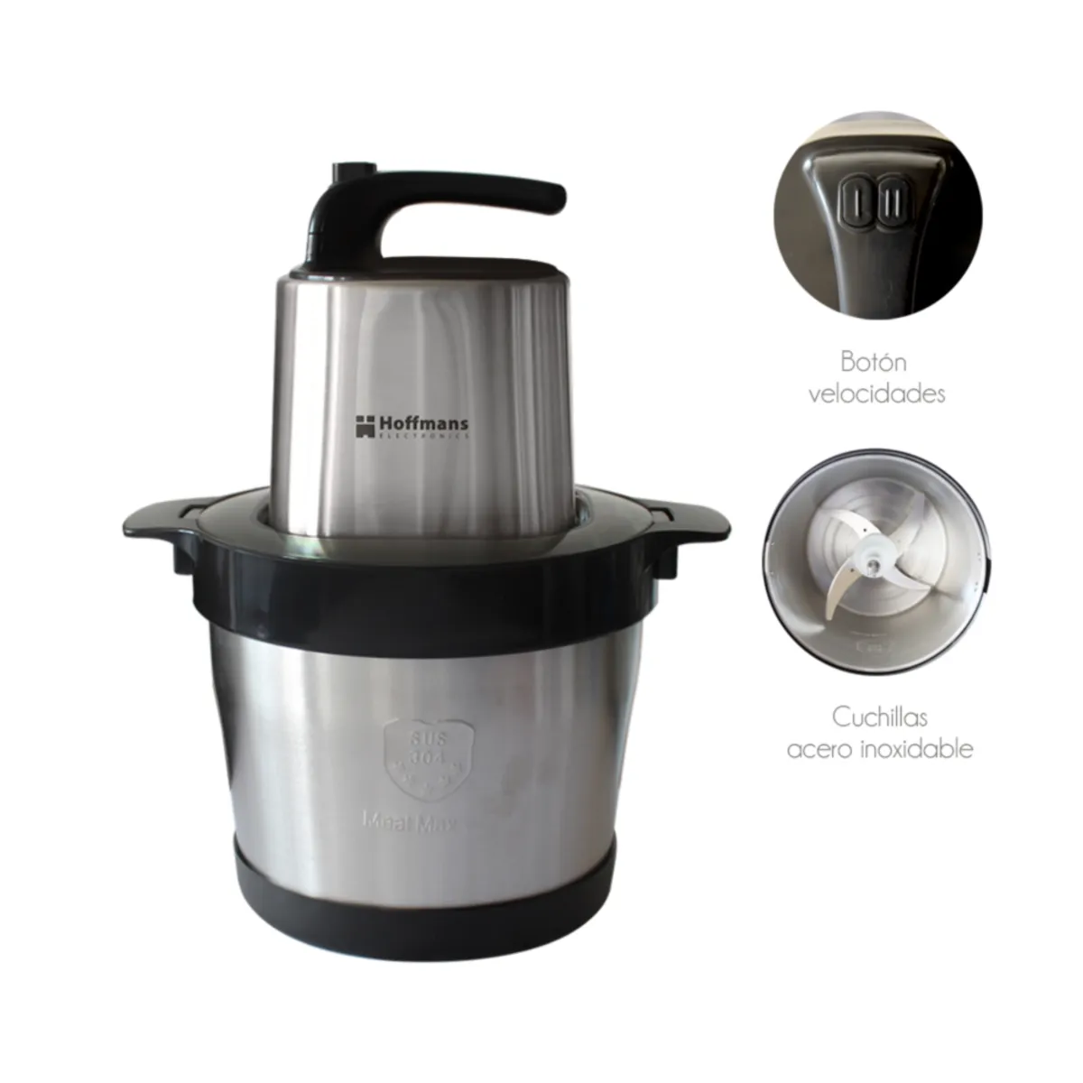 HOFFMANN - Picador Semiindustrial Choclo Carne Gran Capacidad