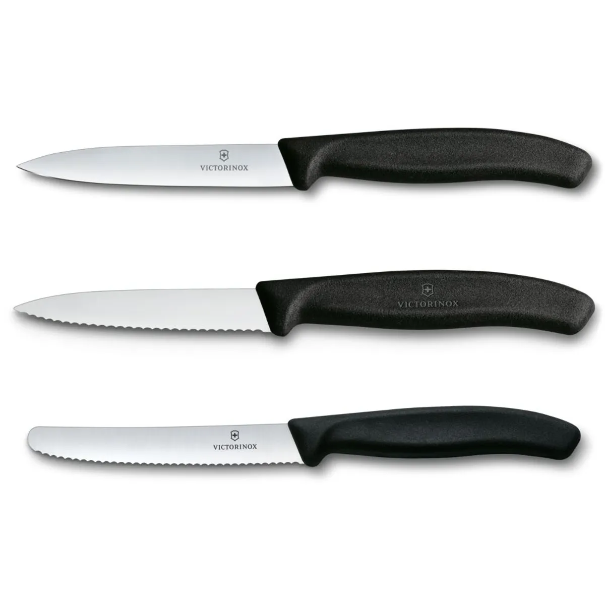 VICTORINOX - Set cuchillos mondadores Swiss Classic negro Victorinox