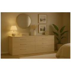 HOMER DESIGN - Comoda 6 Cajoneras Organizador aparato Diseño E.e.u.u Moderno MARRON