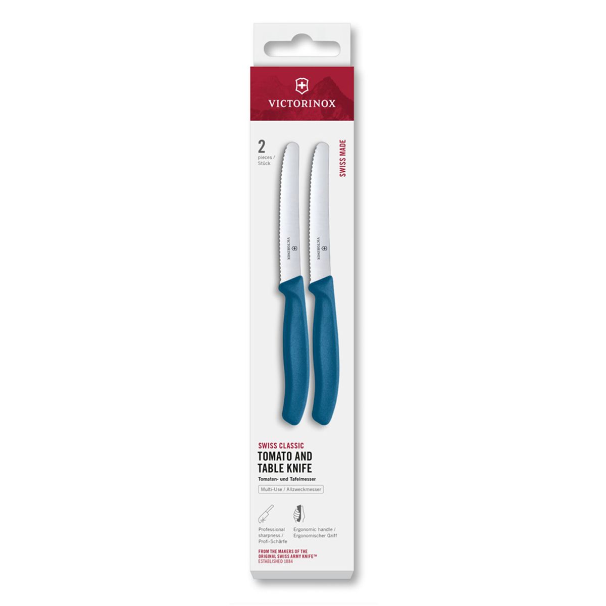 VICTORINOX - Set cuchillos tomatemesa Swiss Classic azul Victorinox