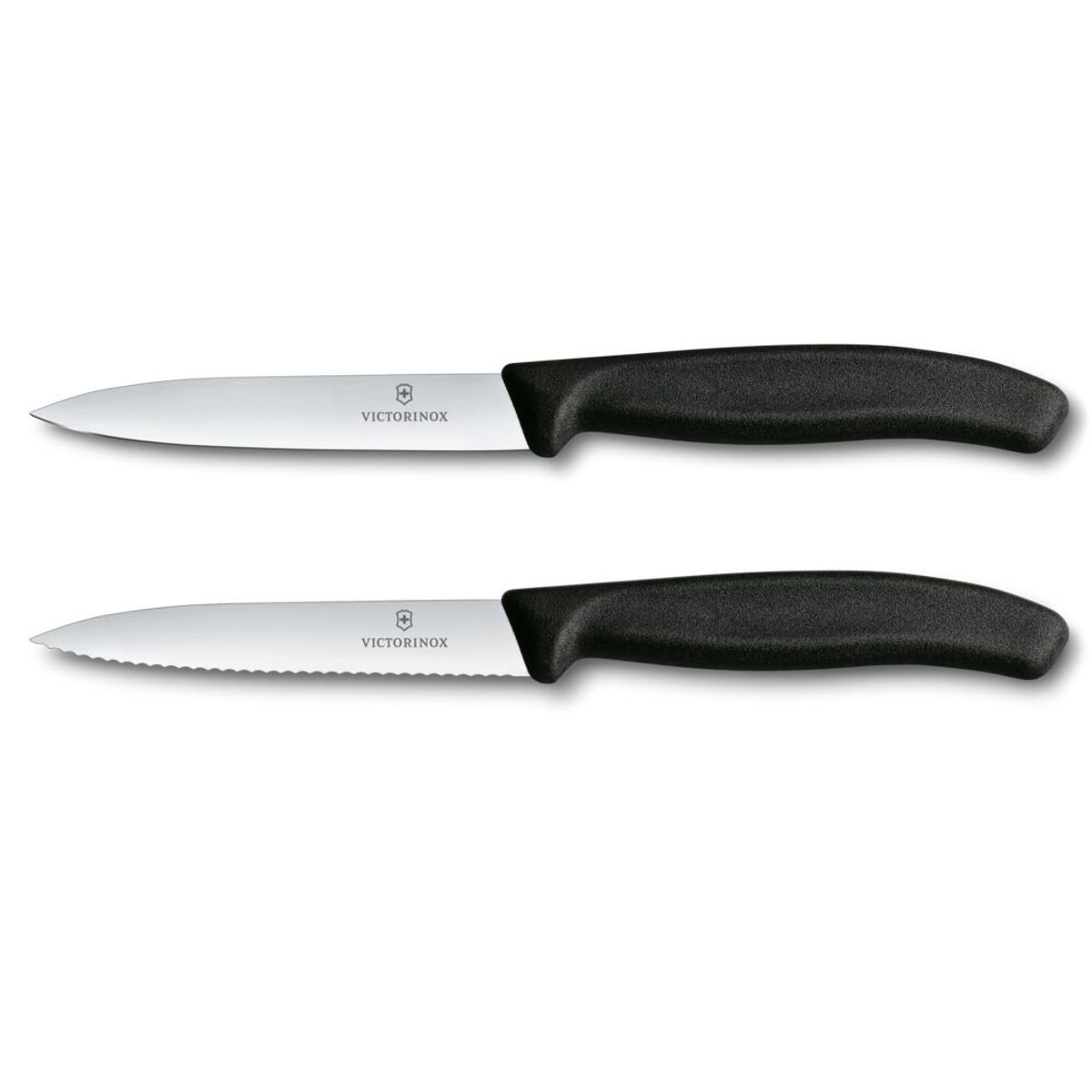 VICTORINOX - Set cuchillo Swiss Classic 2 piezas 10 cm negro Victorinox