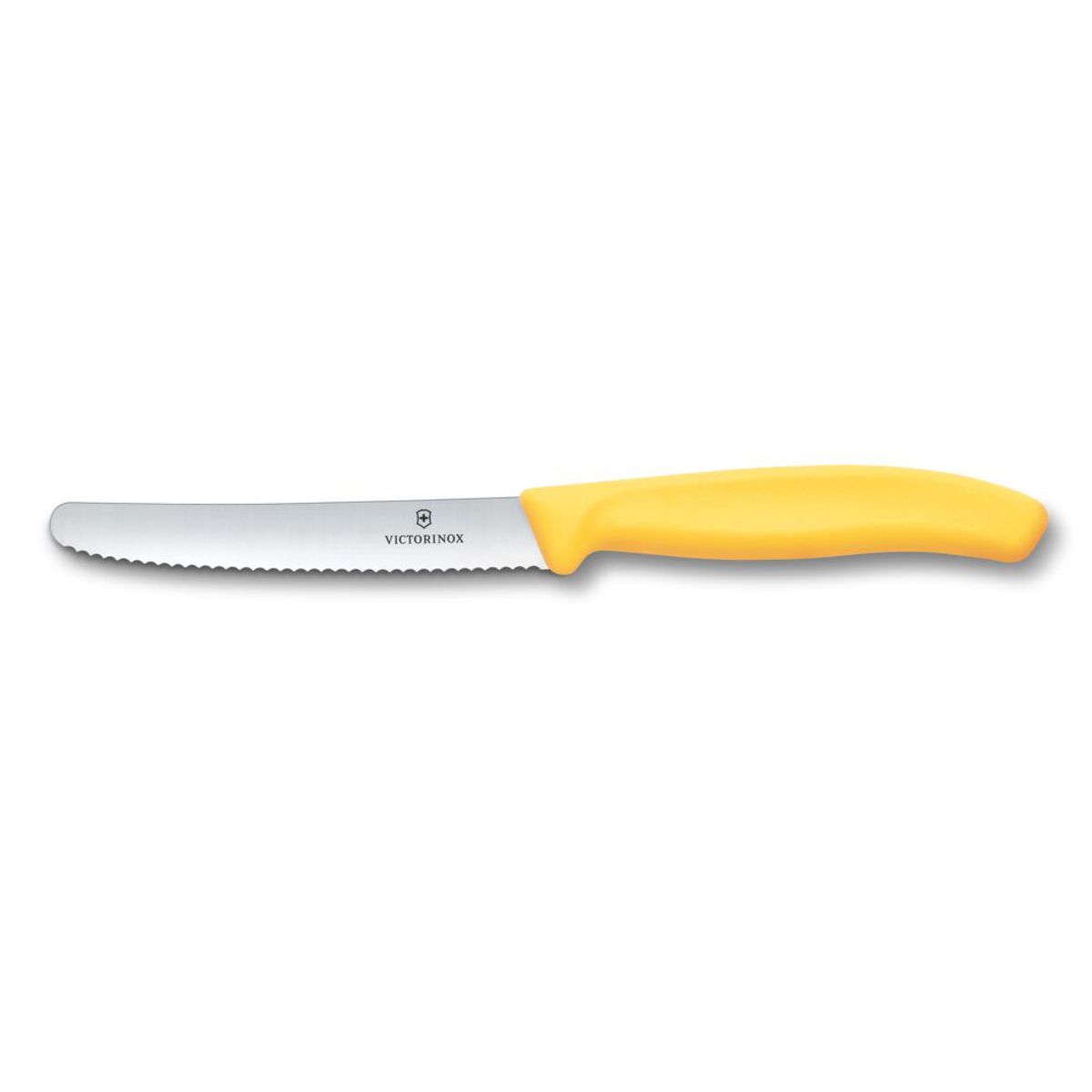 VICTORINOX - Cuchillo tomatemesa Swiss Classic dentado amarillo Victorinox