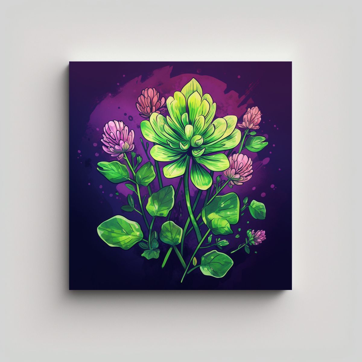 GENERICO - Pinturas Decorativas De Estilo Neonoir De Canva 90x90 Cm