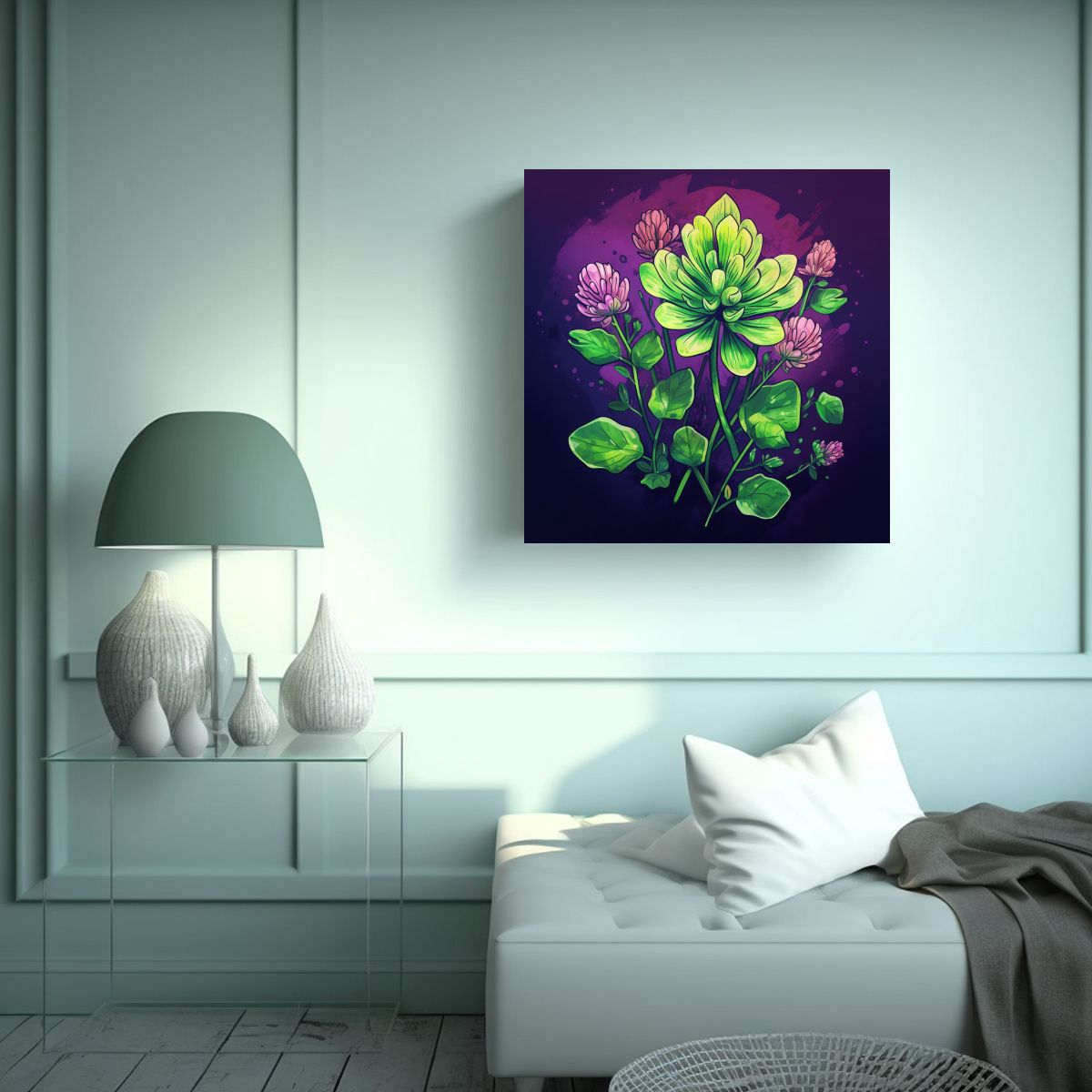 GENERICO - Pinturas Decorativas De Estilo Neonoir De Canva 90x90 Cm