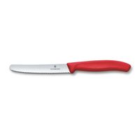 Cuchillo tomatemesa Swiss Classic dentado rojo