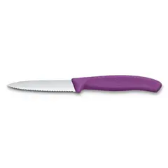 VICTORINOX - Cuchillo mondador Swiss Classic dentado morado