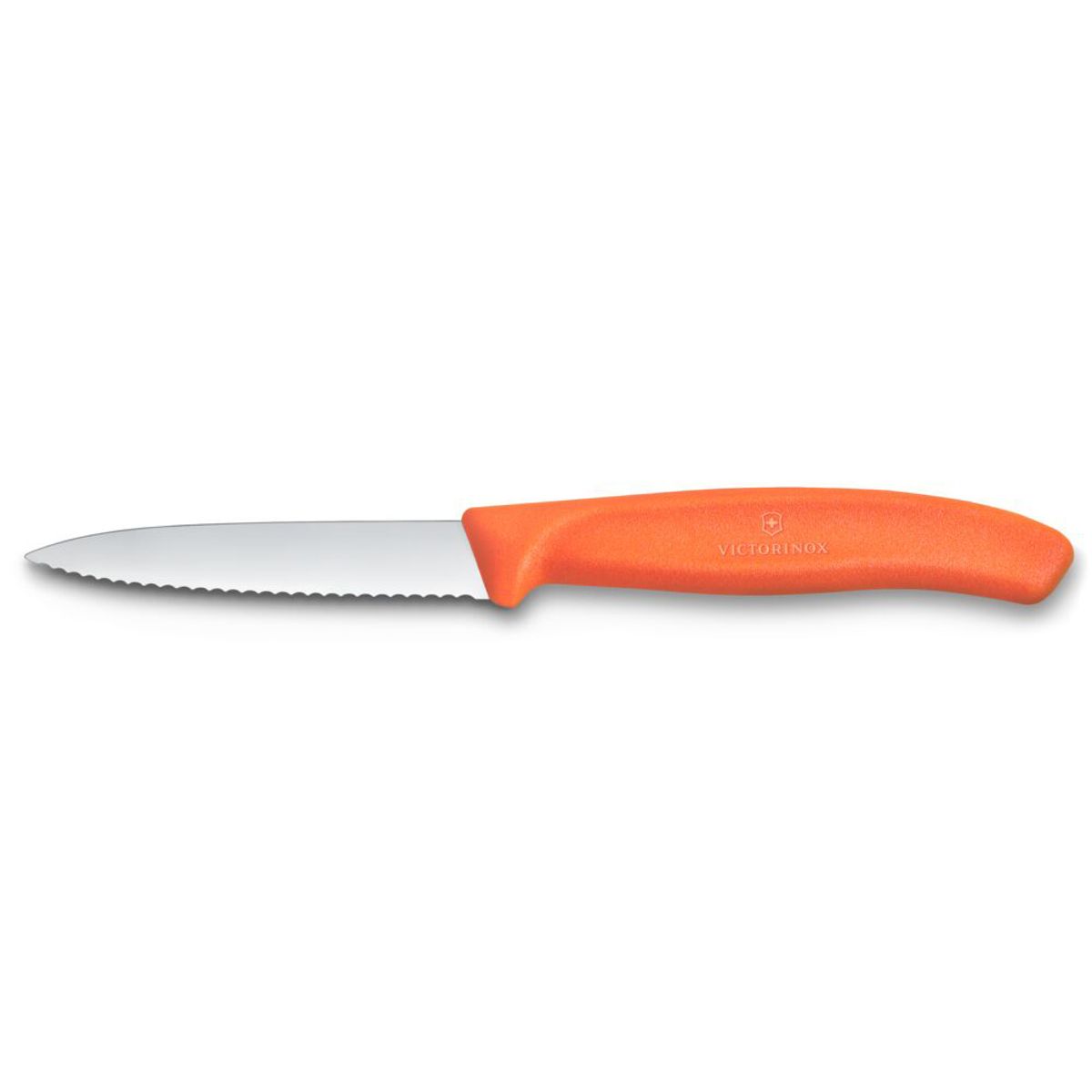 VICTORINOX - Cuchillo mondador Swiss Classic dentado naranjo Victorinox
