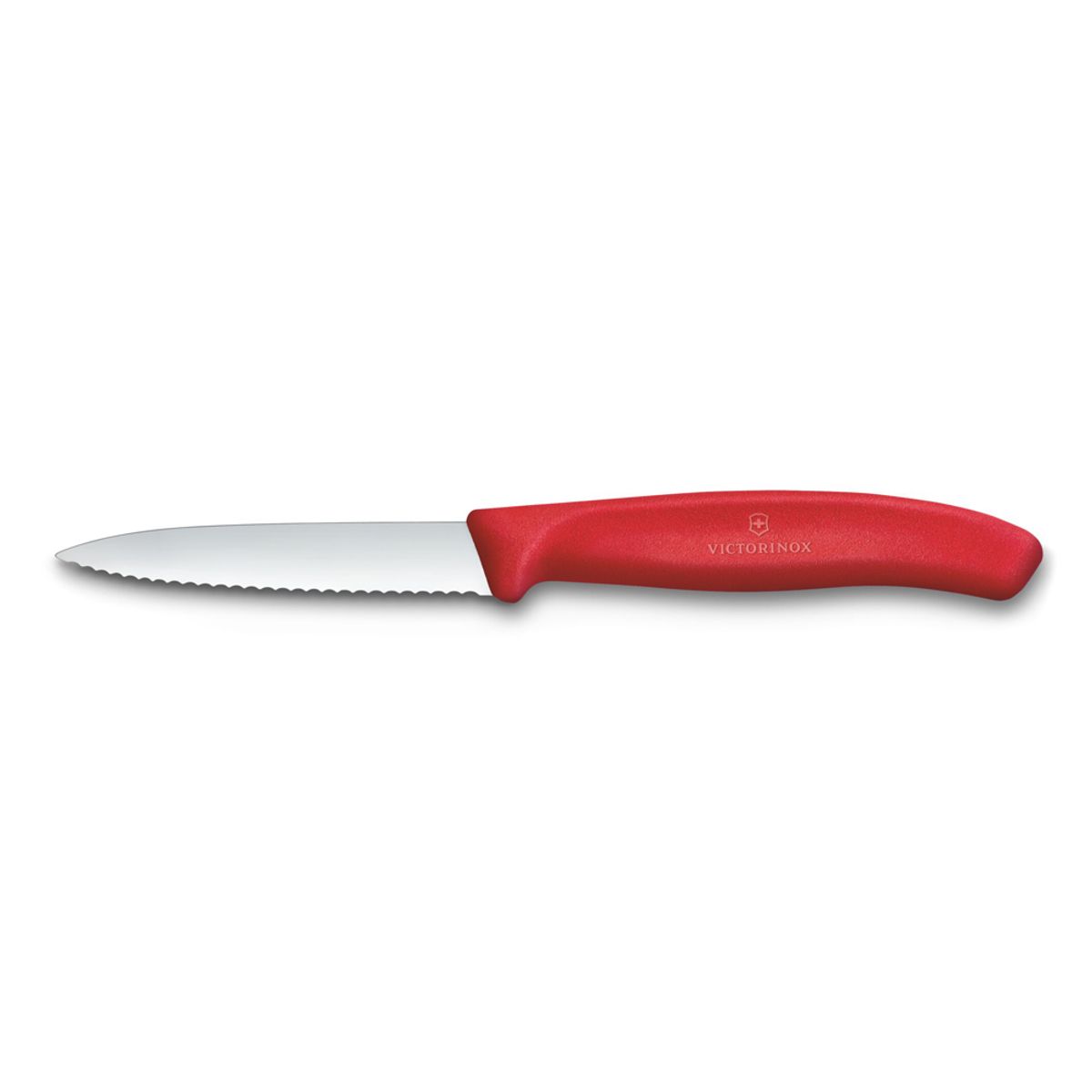VICTORINOX - Cuchillo mondador Swiss Classic dentado rojo Victorinox