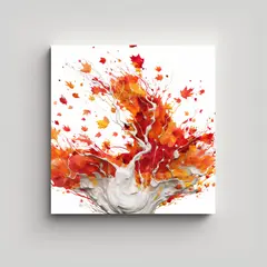 GENERICO - Pinturas Decorativas Concepto Otoño Japonés En 90x90 Cm