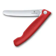VICTORINOX - Cuchillo de picnic Swiss Classic filo recto rojo