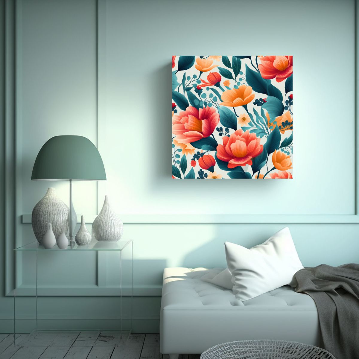 GENERICO - Cuadros Decorativos De Flores Sublimadas De Alta 70x70 Cm