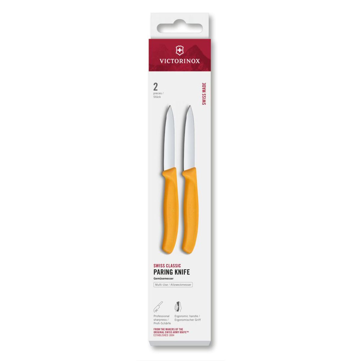 VICTORINOX - Set cuchillos Swiss Classic 2 piezas amarillo Victorinox