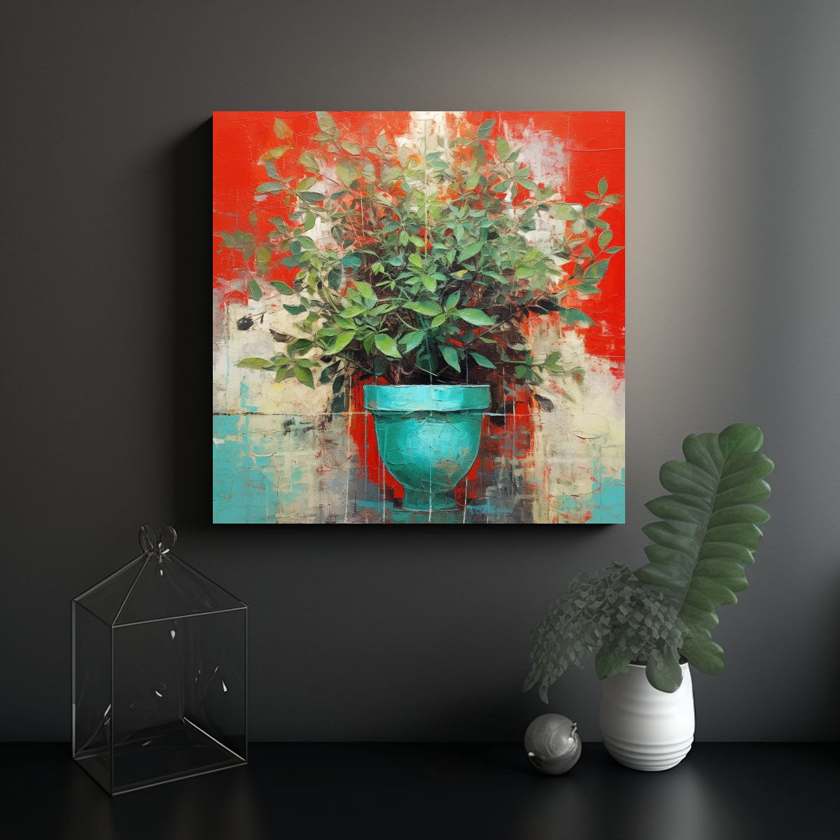 GENERICO - Cuadro Moderno Con Detalles Intrincados En Estilo 70x70 Cm