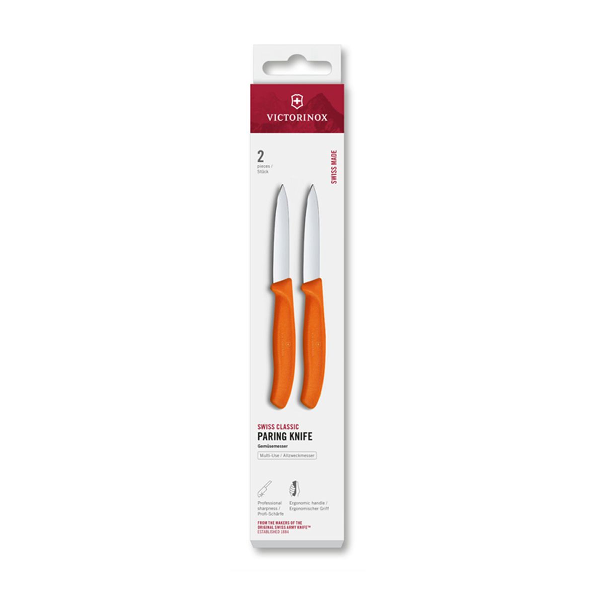 VICTORINOX - Set cuchillos Swiss Classic 2 piezas naranjo Victorinox