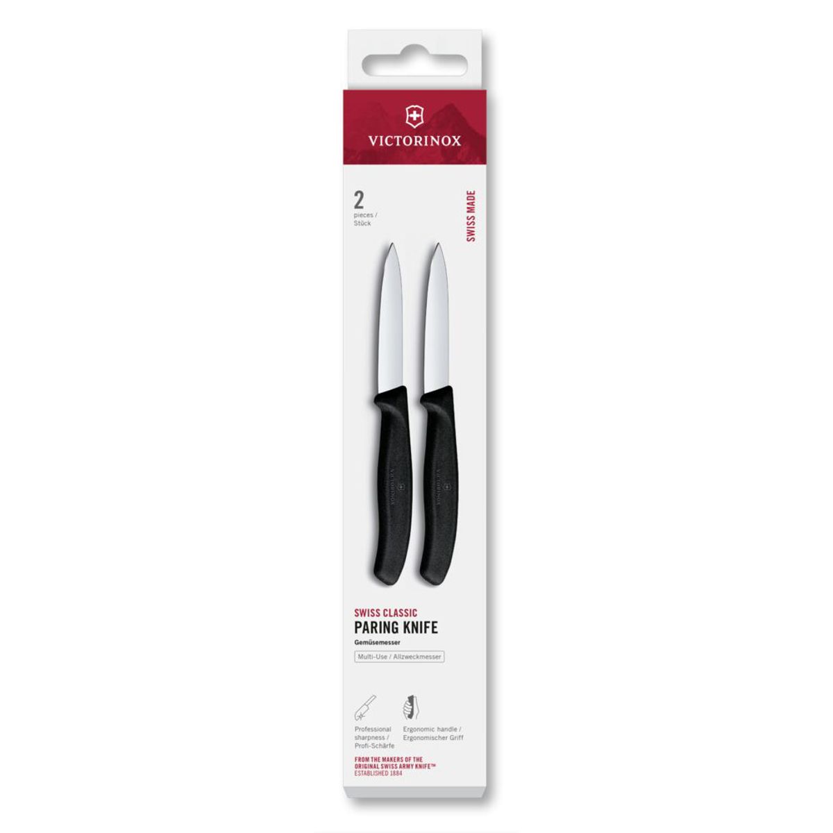 VICTORINOX - Set cuchillos Swiss Classic 2 piezas negro Victorinox