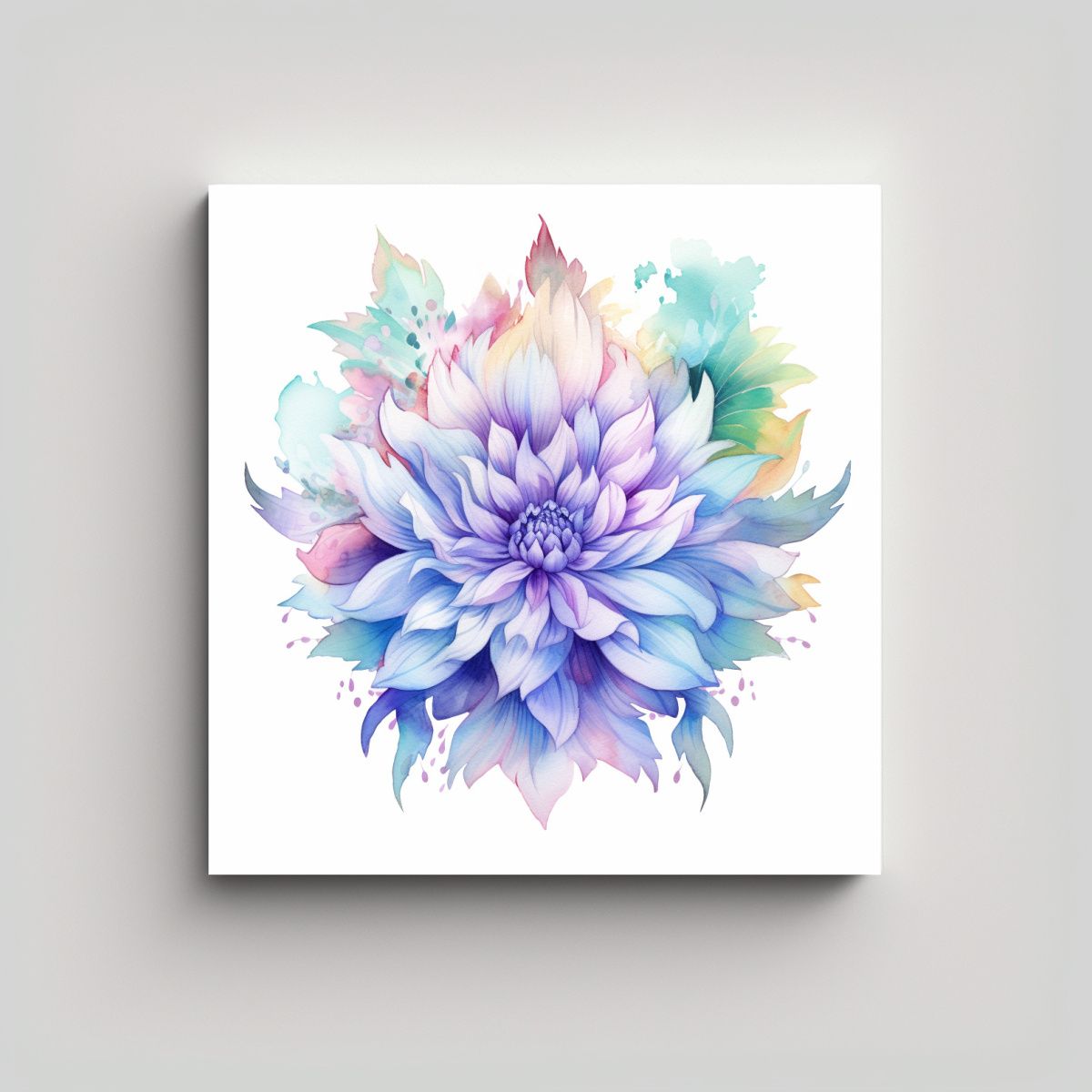 GENERICO - Fantasía Floral Sublimada Juvenil En Blanco 90x90 Cm.