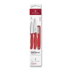 VICTORINOX - Set cuchillos Swiss Classic con pelador I rojo