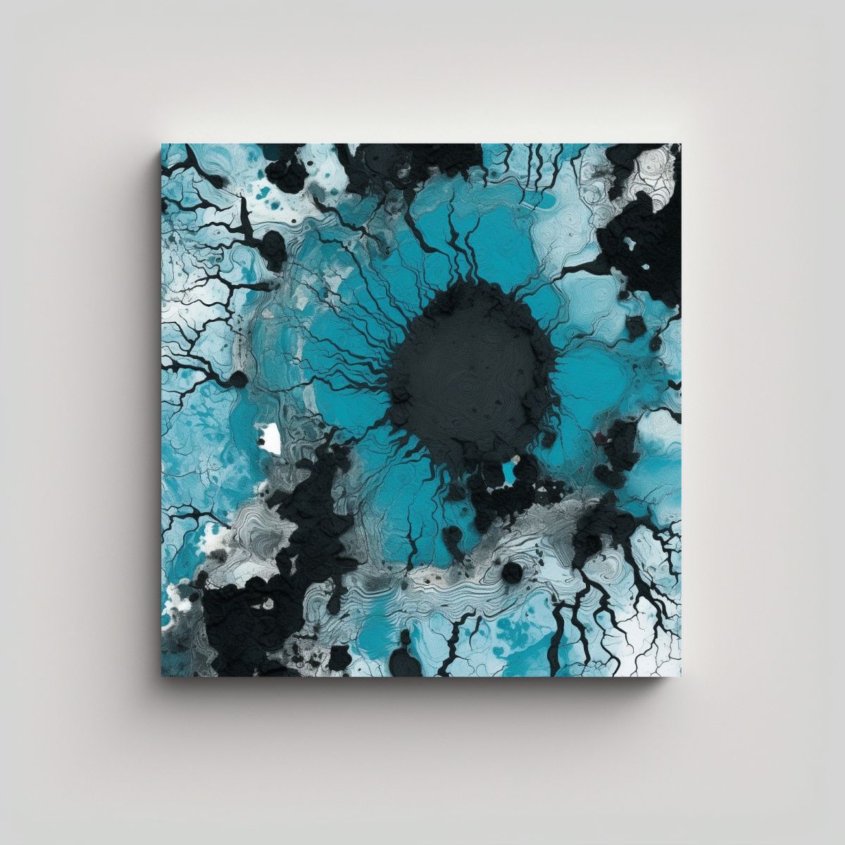 GENERICO - Pintura Decorativa Abstracta En Bastidor Galería 90x90 Cm.