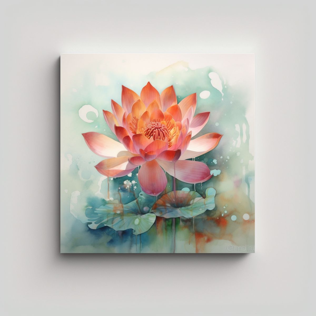 GENERICO - Inspiración En Arte Cuadro Decorativo De Flor 70x70 Cm