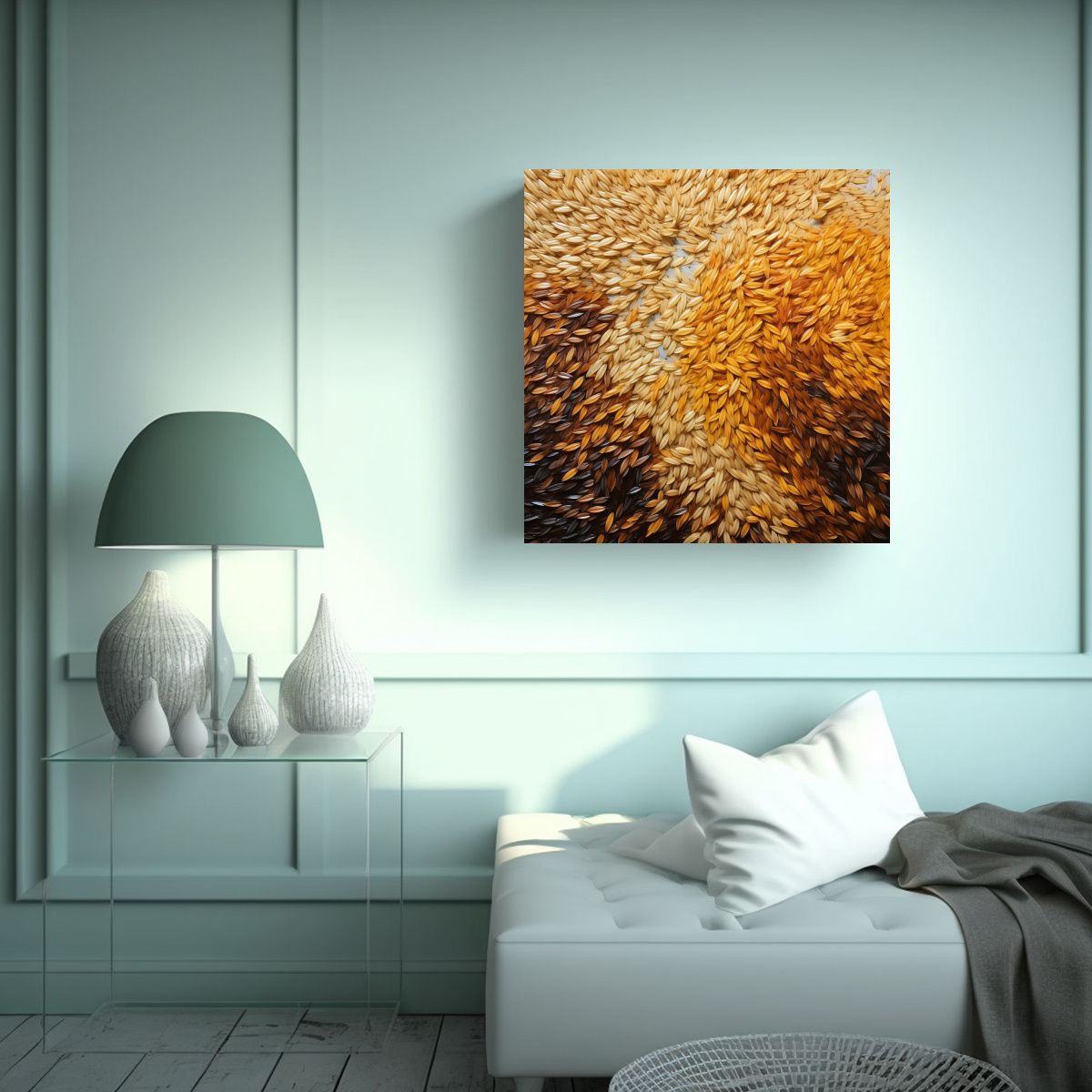 GENERICO - Pintura Acuarela De Arroz Adorable Pintura 80x80 Cm