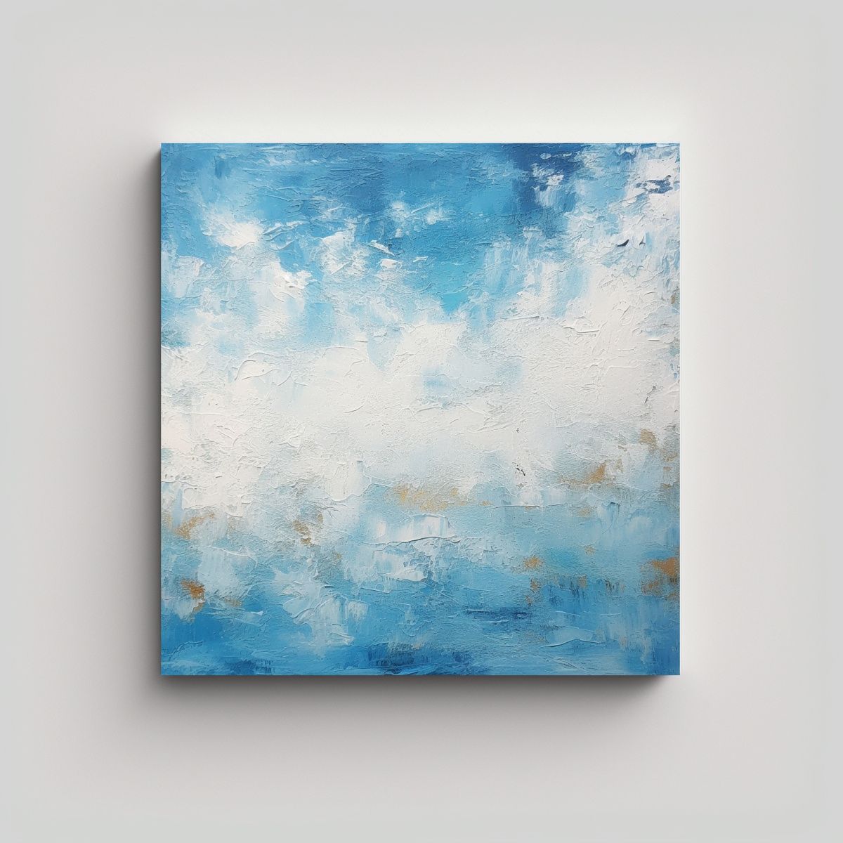 GENERICO - Cuadro Abstracto Regalo En Sky Con Textura 70x70 Cm