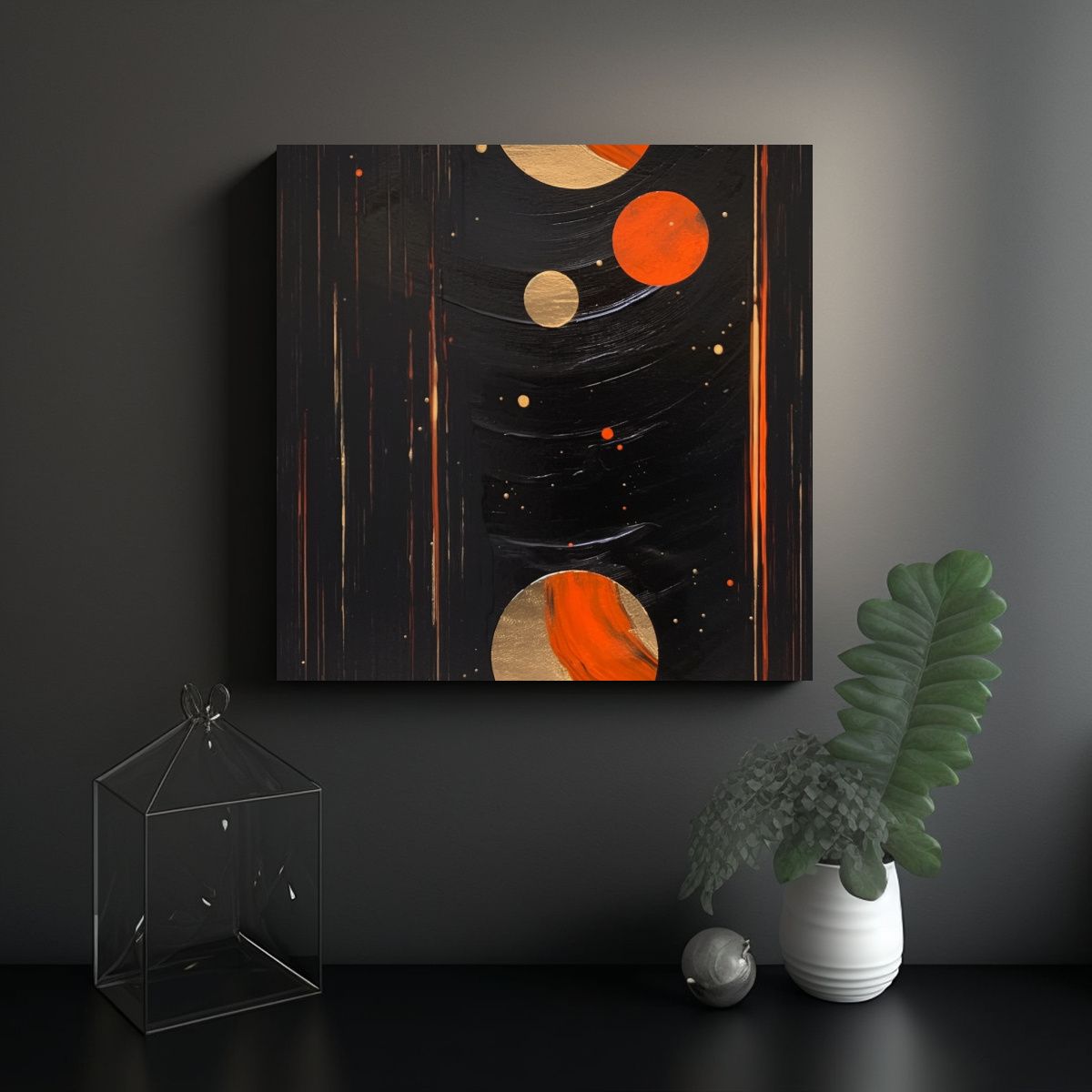 GENERICO - Cuadro De Pared Impreso Para Oficina En Perfil 90x90 Cm.