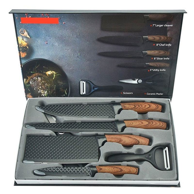 IRM - Set Cuchillos Premium Antiadherentes Ergonómicos 6 Piezas
