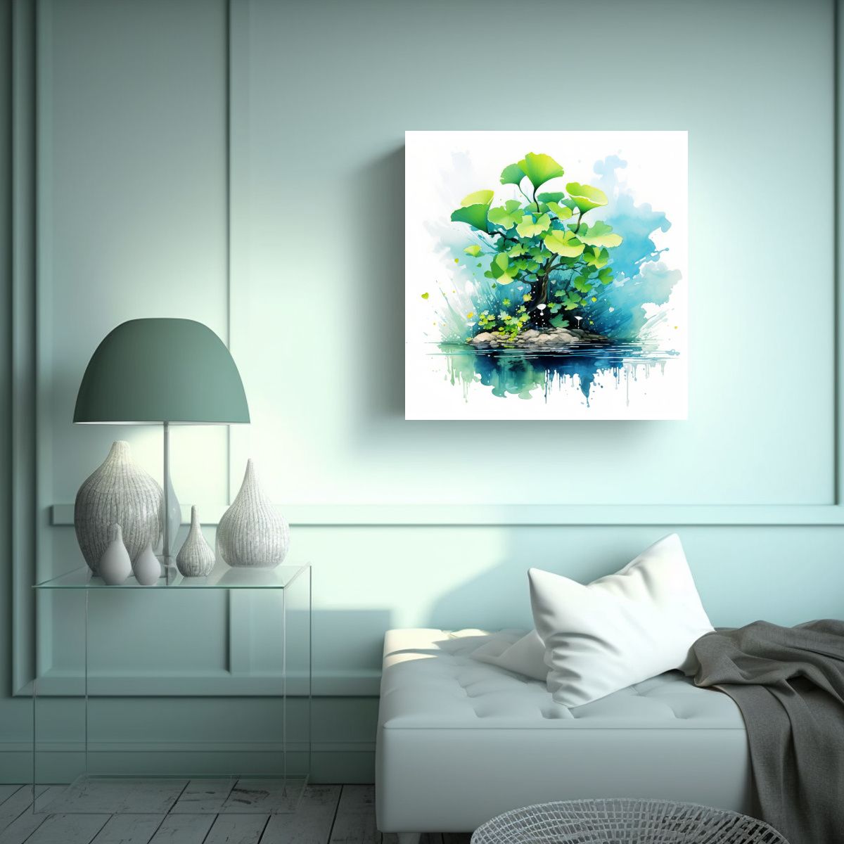 GENERICO - Pintura En Lienzo Creativa Con Finas Líneas De 70x70 Cm.