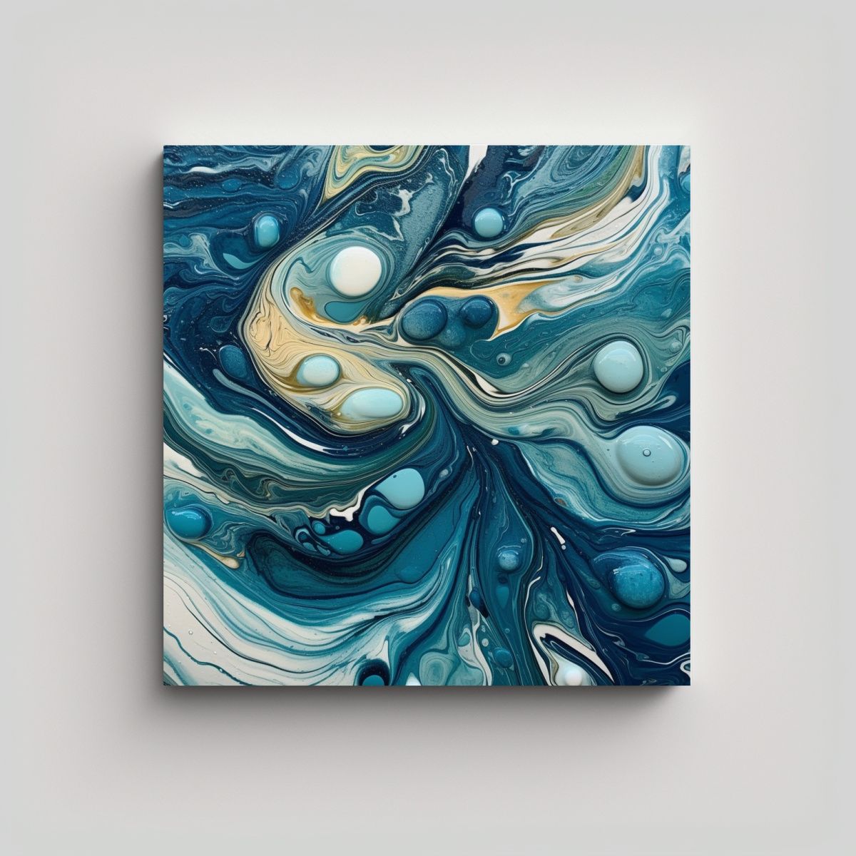 GENERICO - Arte Abstracto Original Con Perlin Una 90x90 Cm