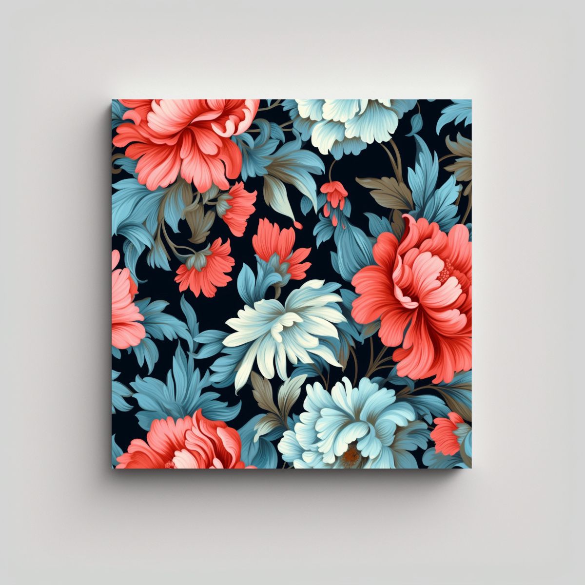 GENERICO - Lienzo De Tela HD Hermoso Patrón Floral Para 90x90 Cm.