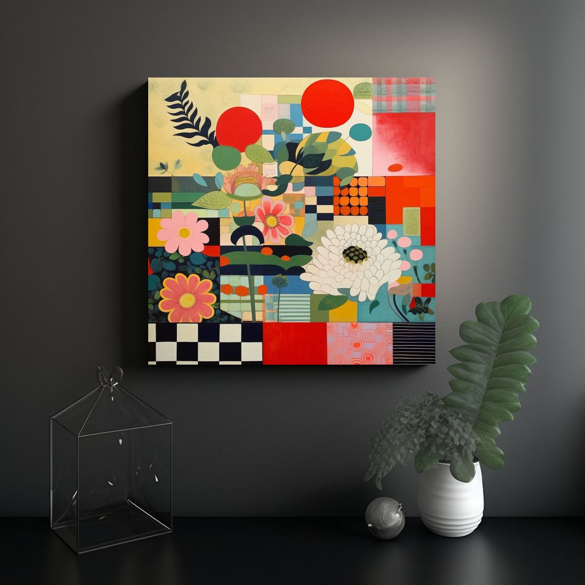 GENERICO - Cuadros Decorativos Expresan Detalles Intrincados 70x70 Cm