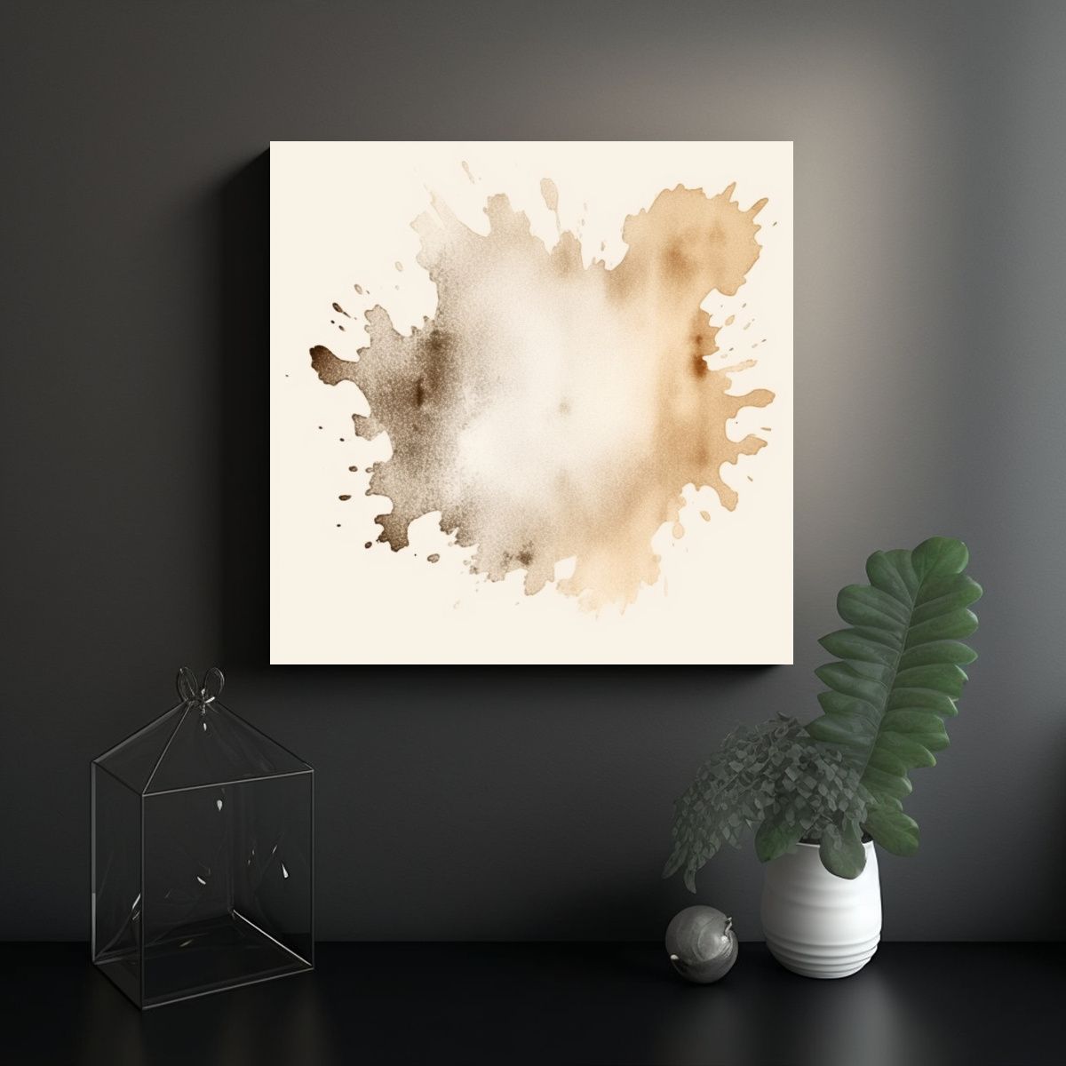 GENERICO - Pinturas Decorativas En Beige Claro Con Efecto De 90x90 Cm