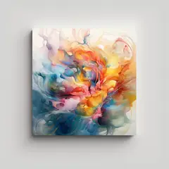 GENERICO - Pintura Acuarela Impresionista Con Detalles 70x70 Cm