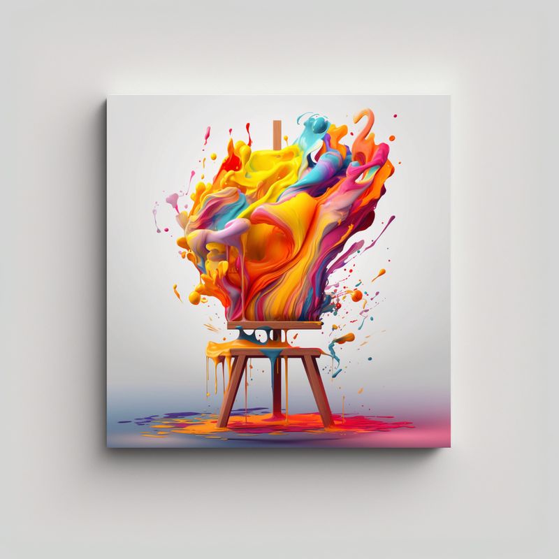 GENERICO - Diseño De Logotipo De Pintura En Lienzo Para 80x80 Cm