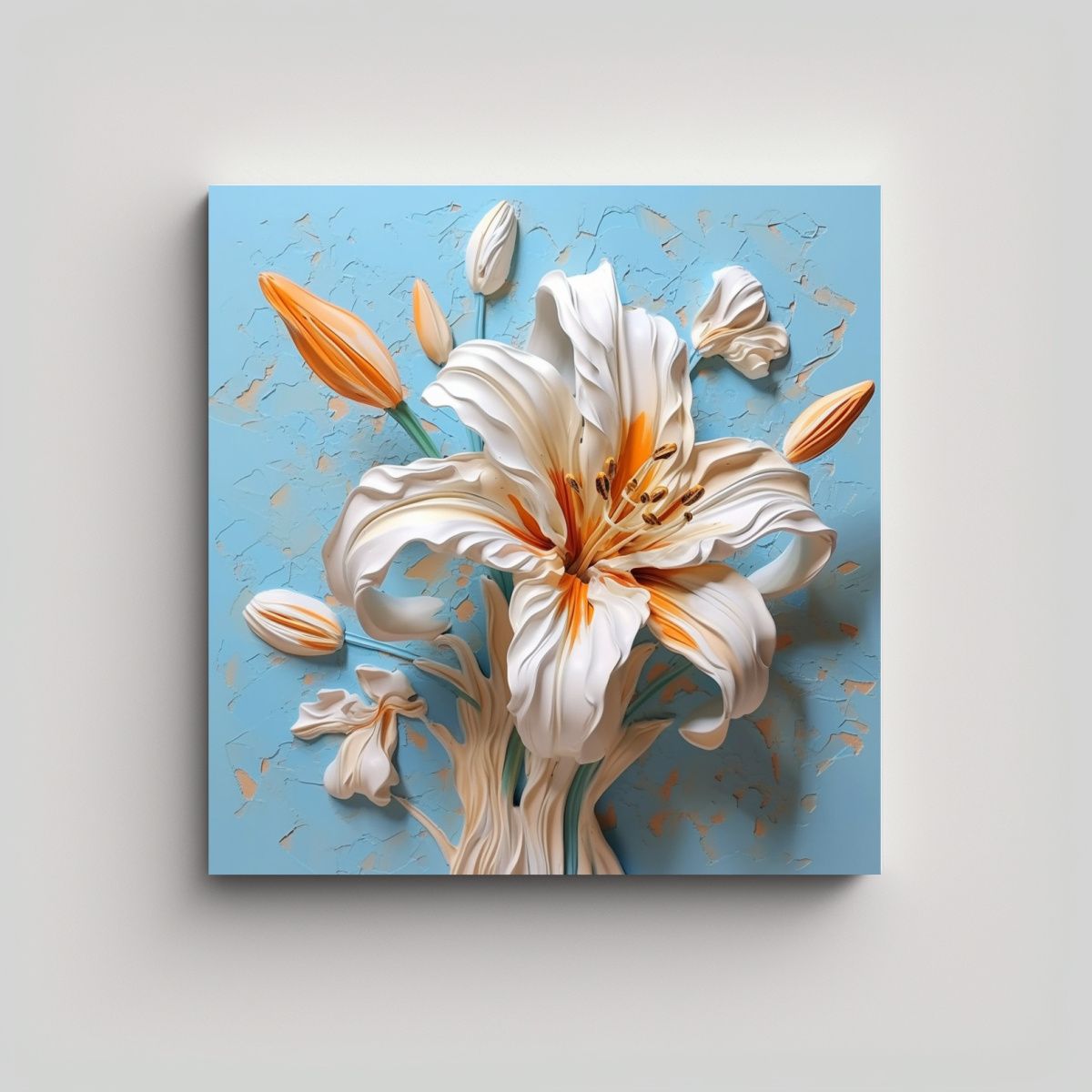GENERICO - Arte Moderno Lienzo 3D Lirio Colorido Con 70x70 Cm