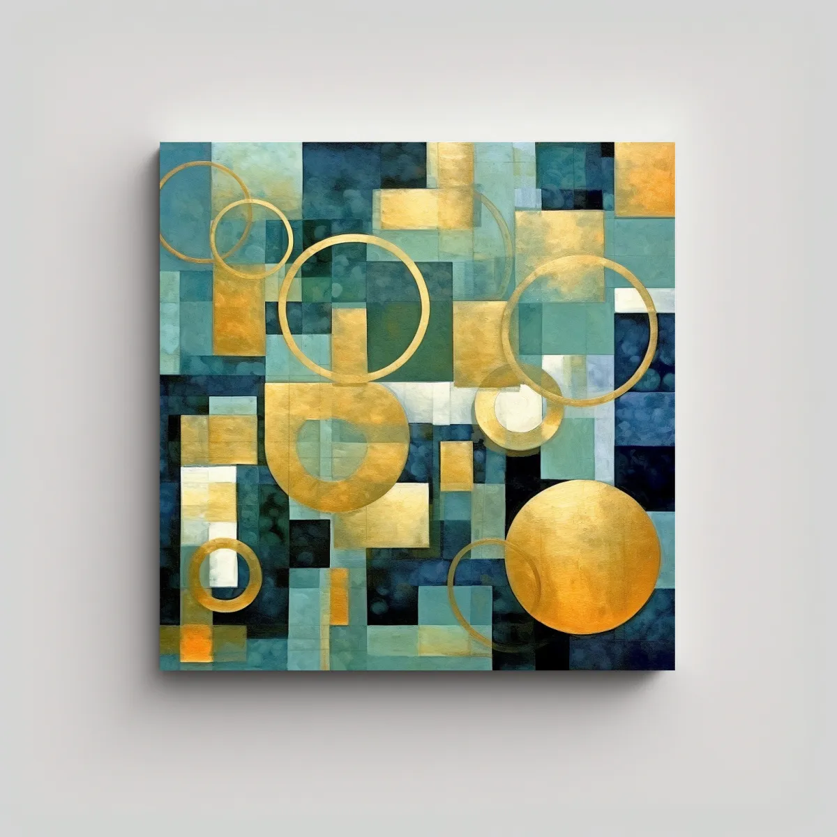 GENERICO - Líneas Cuadro Arte Abstracto 70x70 Cm.