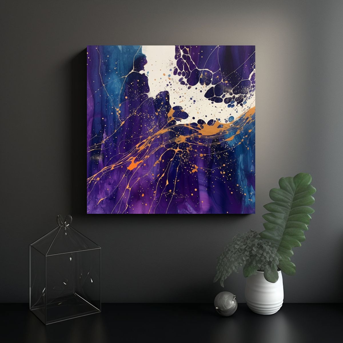 GENERICO - Cuadro Cuadro Interiores Minimalista Moderno 90x90 Cm