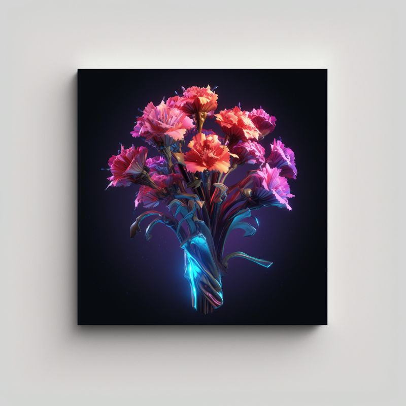 GENERICO - Esquema Moderno De Íconos De Juego Bouquet De 80x80 Cm
