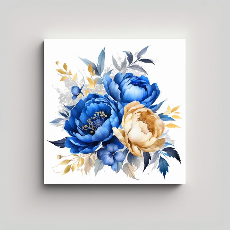 GENERICO - Cuadro Decorativo Vida Espectacular Bouquet De 90x90 Cm